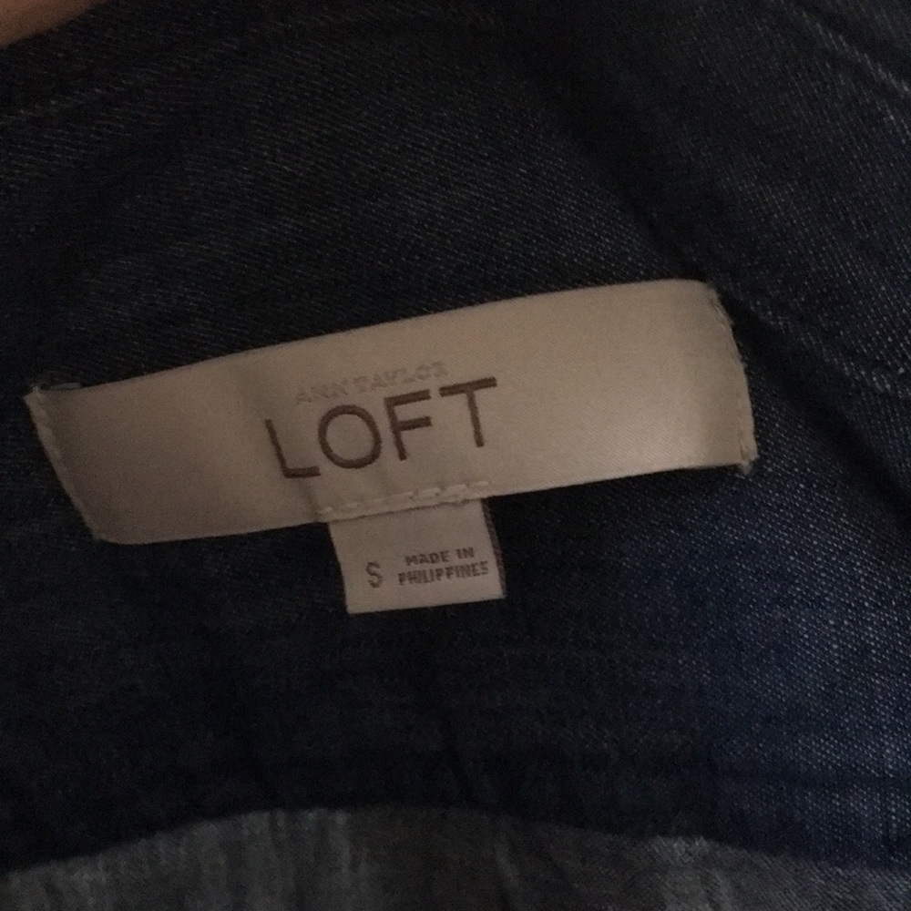 Loft denim jean shirtdress dress - Picture 8 of 8